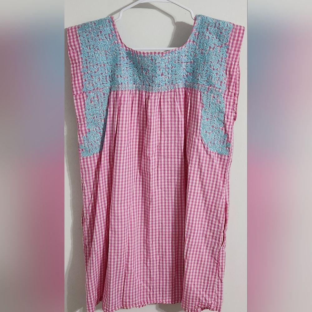 J. Marie embroidered lined slip on dress fits size M - Picture 4 of 7